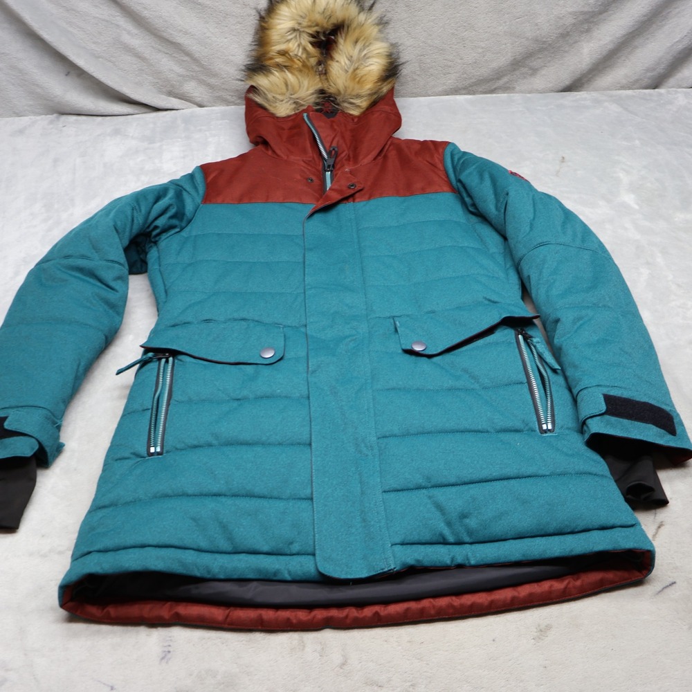 686 Jacket Women Small Blue Runway Insulated Waterproof Ski Snow Pit Zip Parka